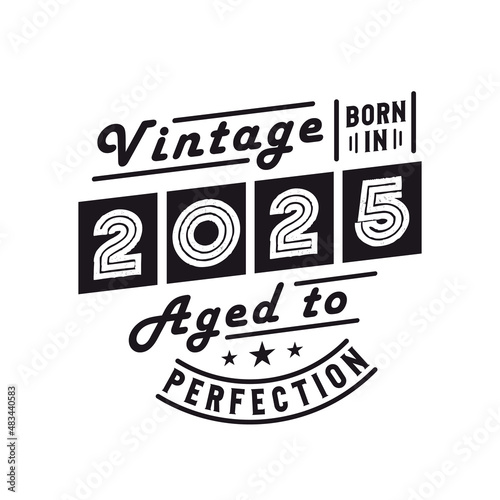 Born in 2025  Vintage 2025 Birthday Celebration