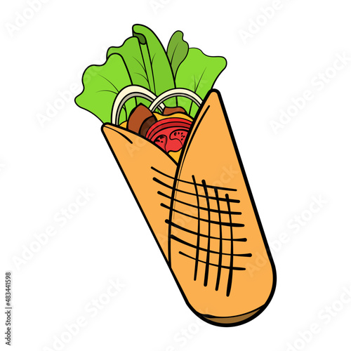 Vector kebab illustration