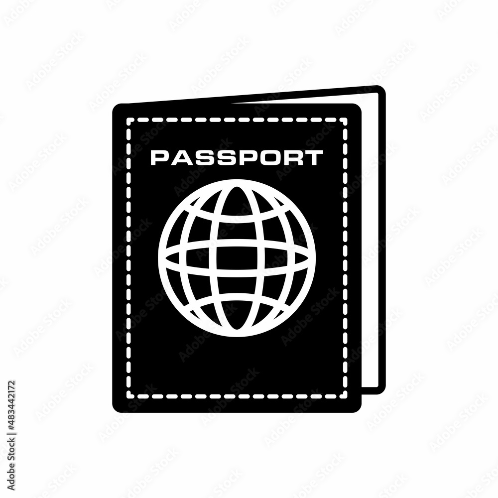 Passport Icon Design Vector Logo Template Illustration Sign And Symbol