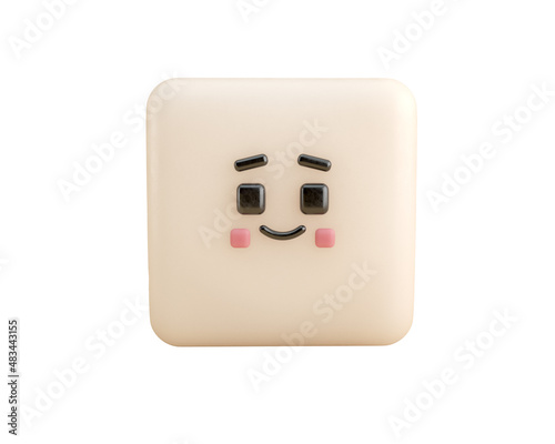 cute smiling shapes on background