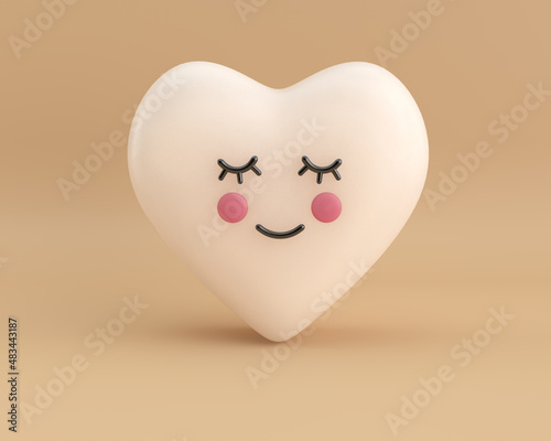cute smiling shapes on background