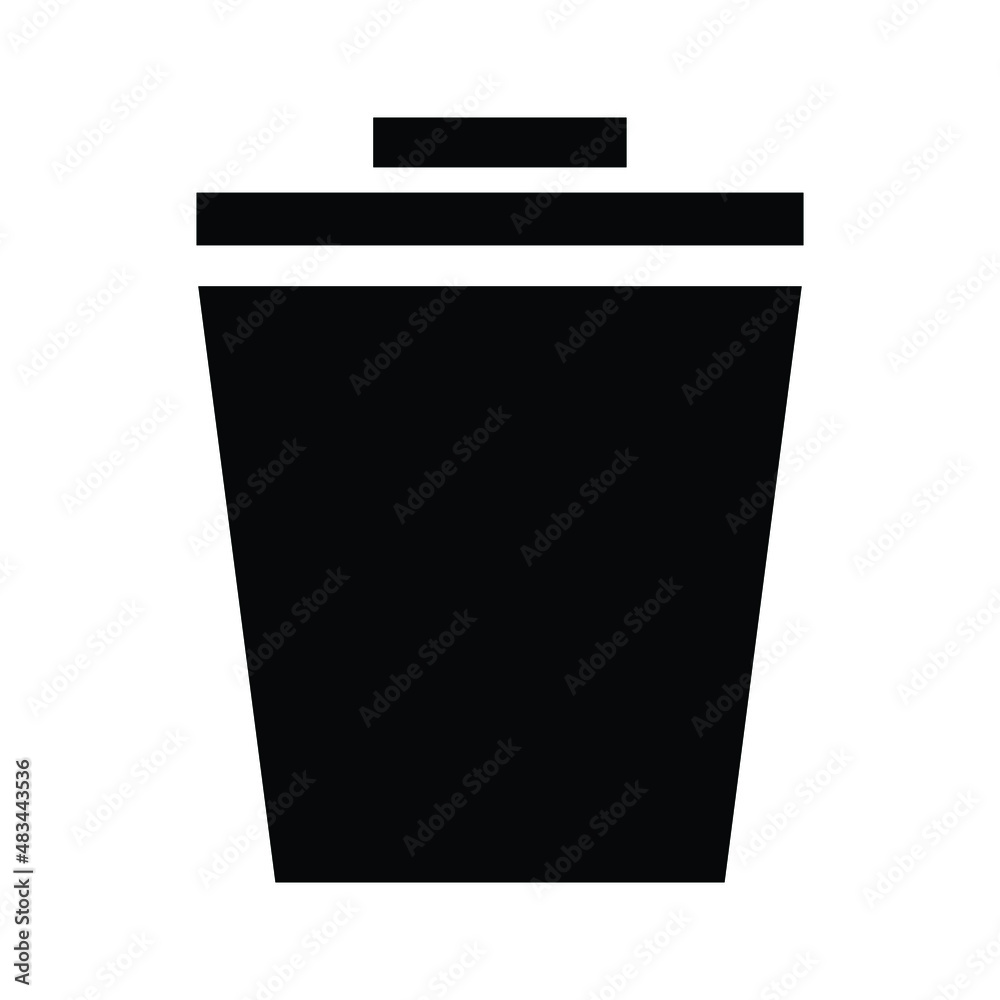 Recycle bin Vector icon which is suitable for commercial work and easily modify or edit it

