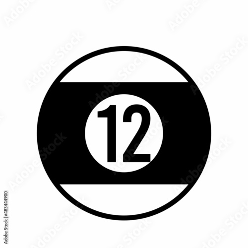 Billiard Ball Icon Design Vector Logo Template Illustration Sign And Symbol