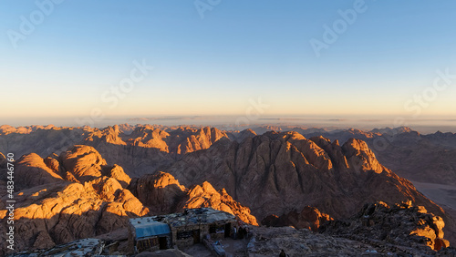 View of the mountain path in the Sinai Mountains, Egypt