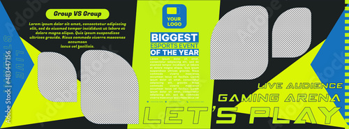 Horizontal  cover banner for gamming and e-sports competition