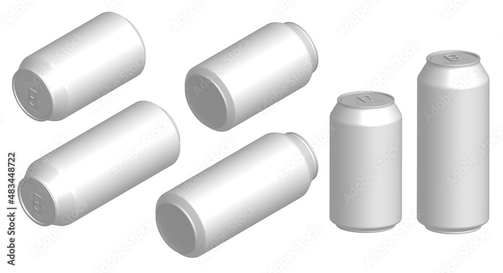 realistic mockup of aluminum can for soft drinks. Template for advertising on the product. 3d vector isolated on white background realistic mockup of aluminum can for soft drinks. Template for advertising on the product. 3d vector isolated on white background