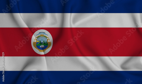 Free Download 3D illustration of the flag of Costa Rica waving in the wind. - GFXLoad
