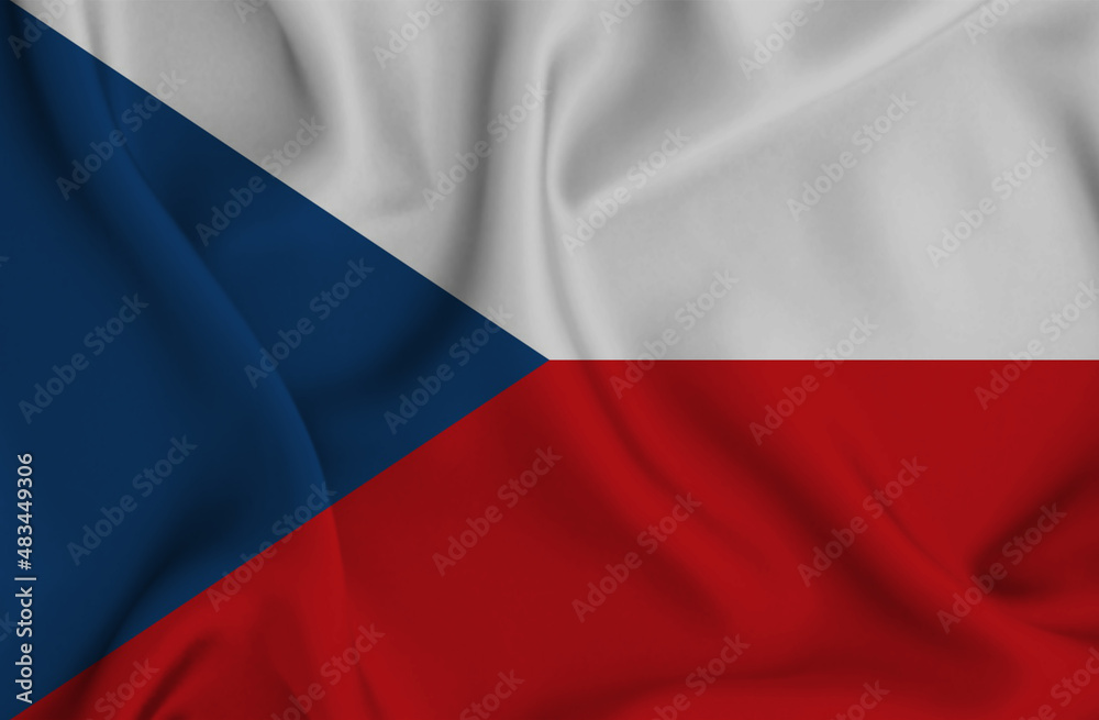 3D illustration of the flag of Czech Republic waving in the wind. 3D illustration of the flag of Czech Republic waving in the wind.
