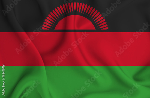 3D illustration of the flag of Malawi waving in the wind. Free Download 3D illustration of the flag of Malawi waving in the wind. - GFXLoad
