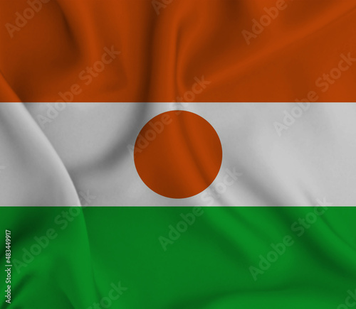 3D illustration of the flag of Niger waving in the wind. Free Download 3D illustration of the flag of Niger waving in the wind. - GFXLoad