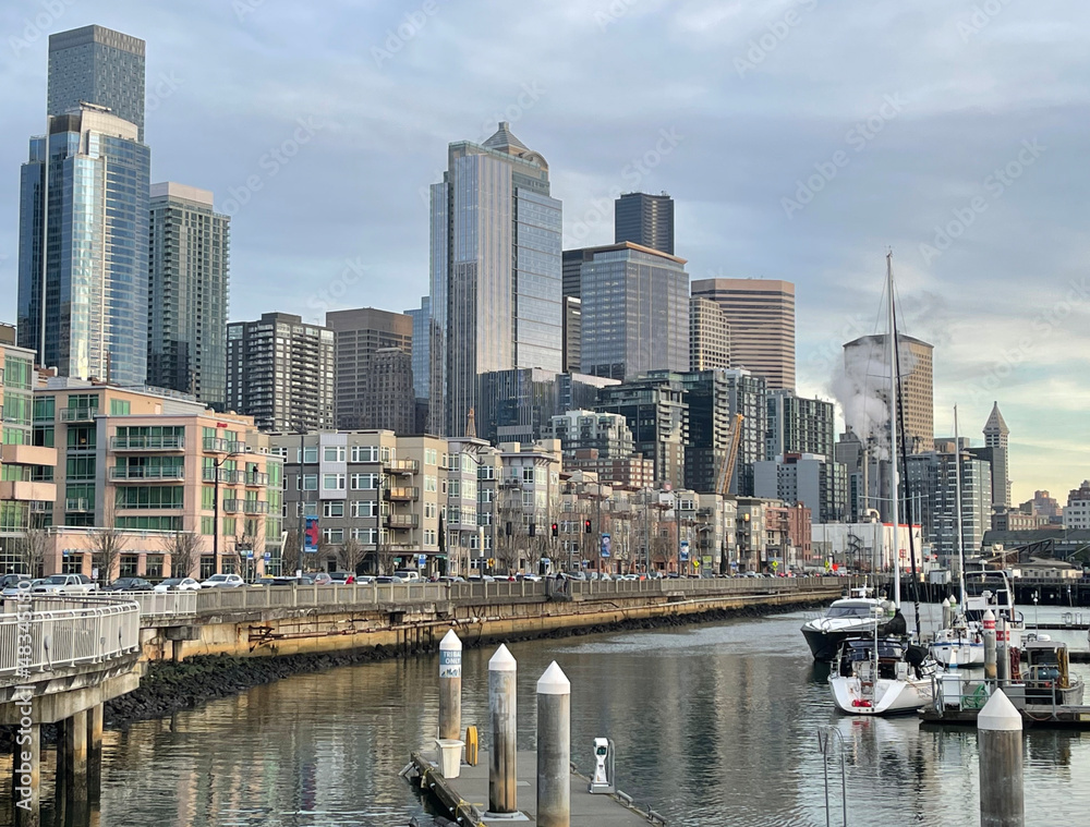 The Downtown Seattle Washington skyline.