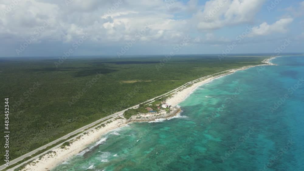 Cozumel Island in Mexico from East Side. Aerial View Cozumel Island in Mexico from East Side. Aerial View