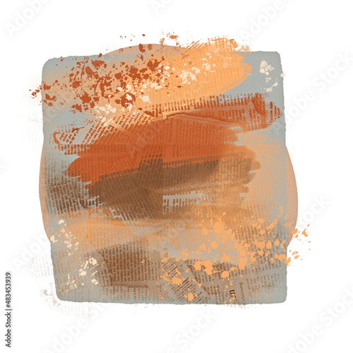 Ink doodle paint brush strokesInk doodle paint brush strokes  pattern. Hand drawn curved rough grunge modern design template.  Chaotic blob scribbles decorative texture. 