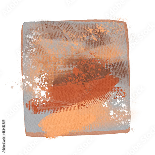 Ink doodle paint brush strokesInk doodle paint brush strokes  pattern. Hand drawn curved rough grunge modern design template.  Chaotic blob scribbles decorative texture. 