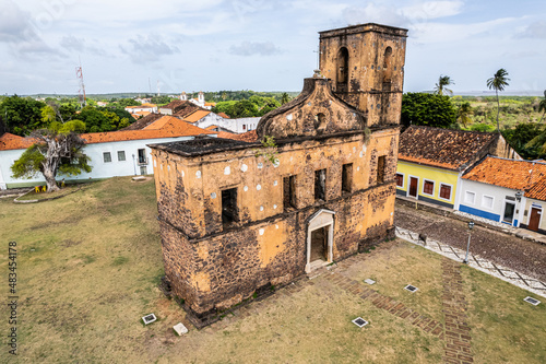 Aerial view of Alcântara, Maranhão, Brazil. Ruins in the historic city. photo