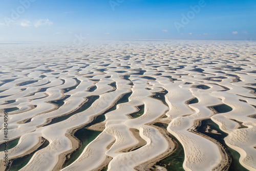 Lencois Maranhenses National Park. Dunes and rainwater lakes landscape. Barreirinhas, MA, Brazil.