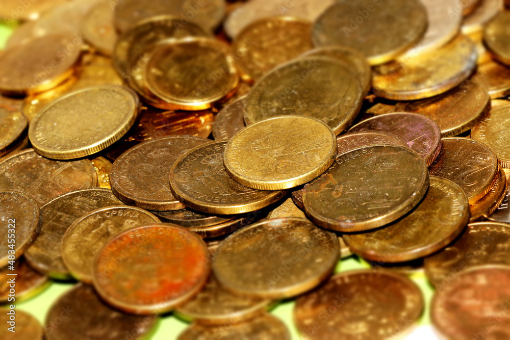 concept background with lots of tiny coins high quality concept background with lots of tiny coins high quality