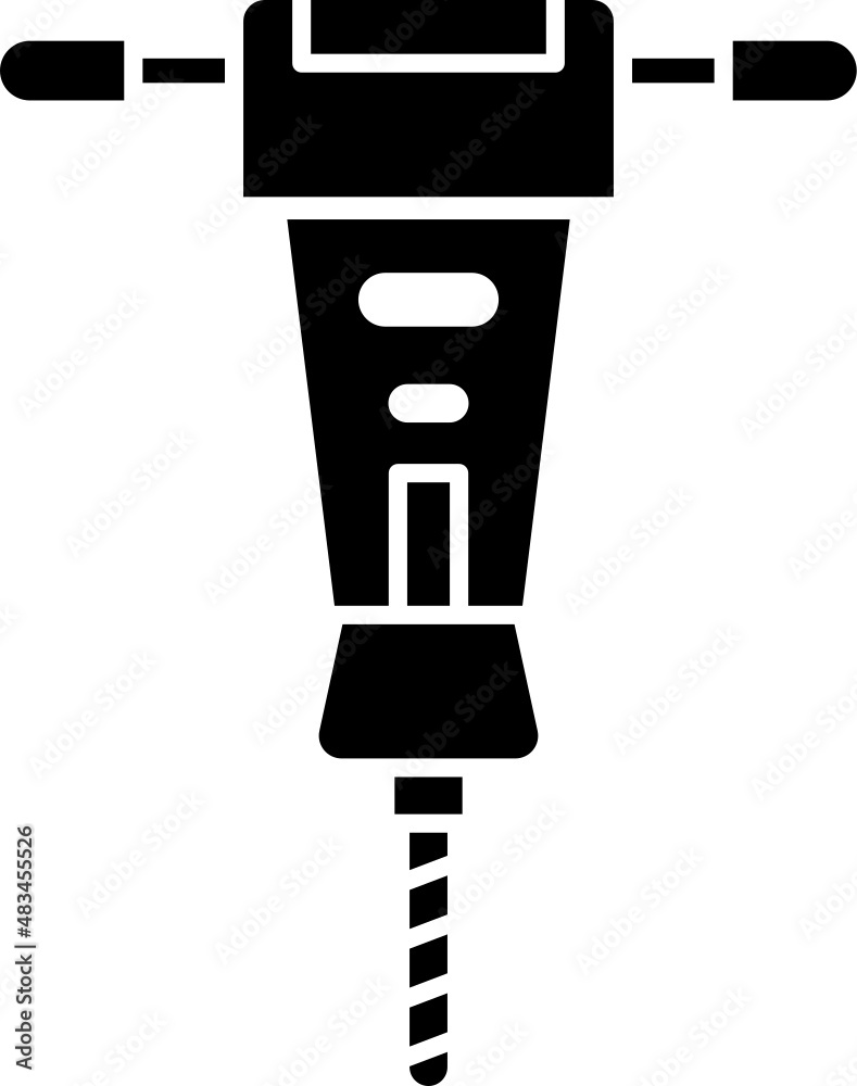 Jackhammer drill icon