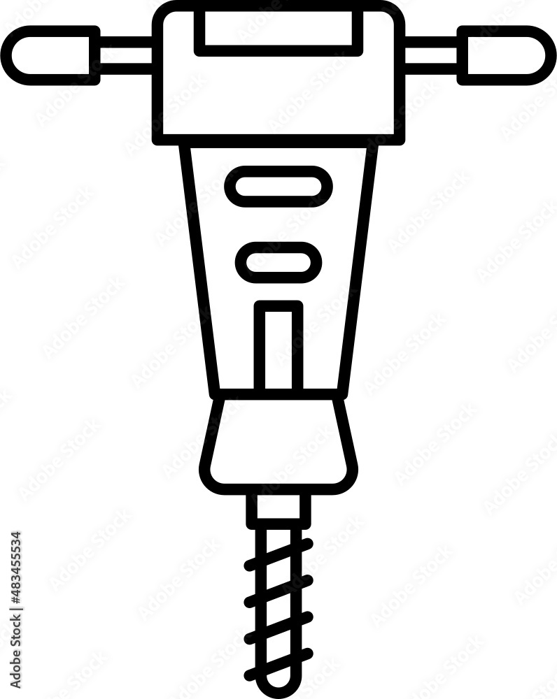 Jackhammer drill icon Jackhammer drill icon