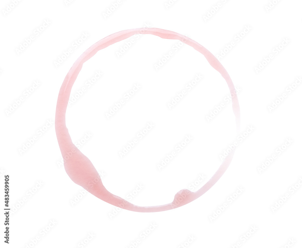 Wine ring on white background, top view Wine ring on white background, top view