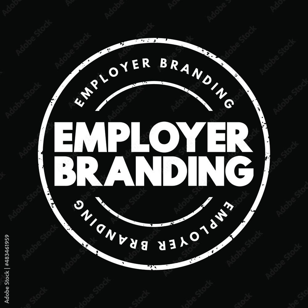 Employer Branding text stamp, concept background