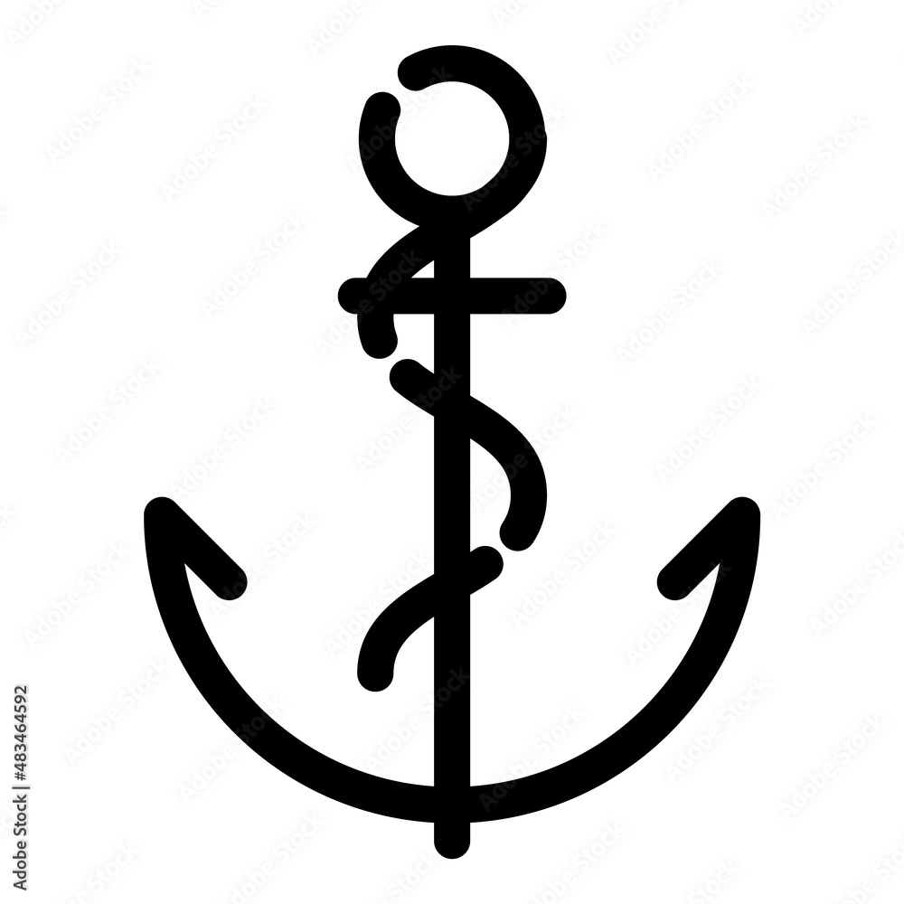 Anchor Flat Icon Isolated On White Background Anchor Flat Icon Isolated On White Background