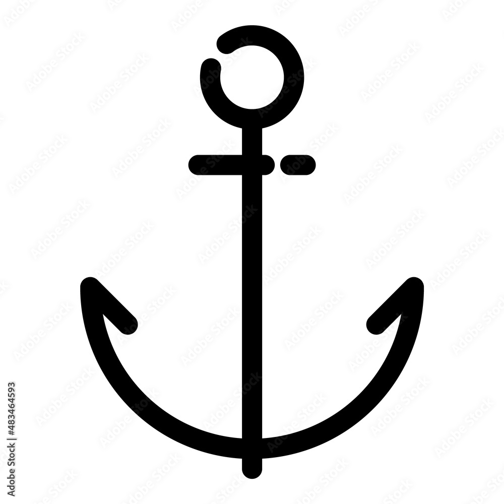 Anchor Flat Icon Isolated On White Background Anchor Flat Icon Isolated On White Background