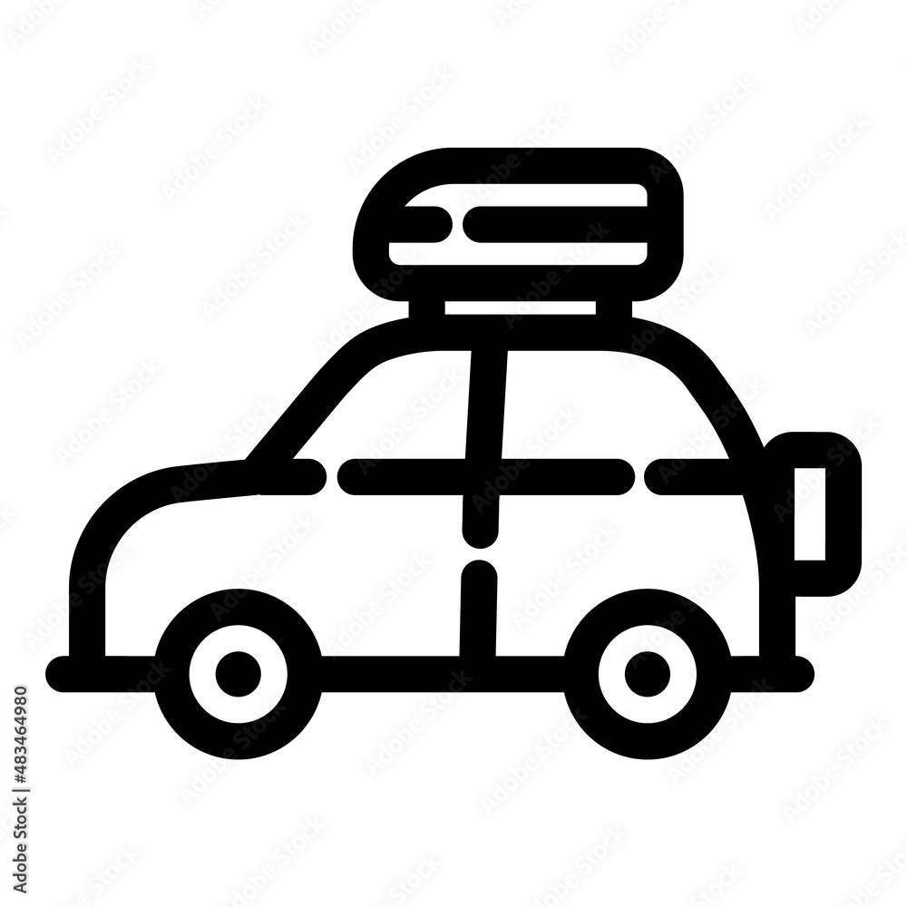 Car Tourism Flat Icon Isolated On White Background Car Tourism Flat Icon Isolated On White Background
