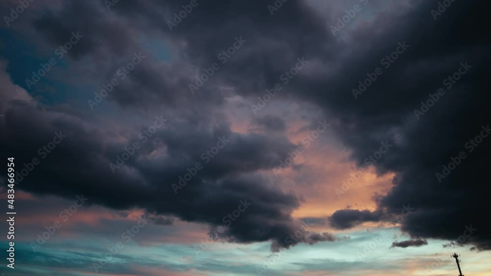 Emotional sunset timelapse with colourful clouds Emotional sunset timelapse with colourful clouds