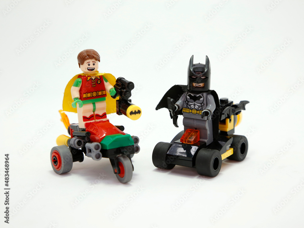 Batman and Robin. Lego toys. Bat super hero. The knight of the night. Toys  figures. Toys