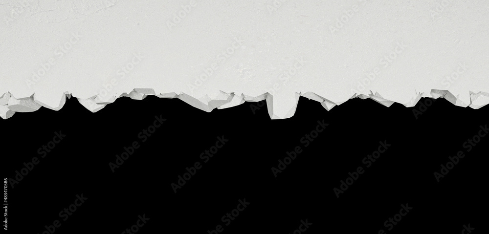 Obraz premium gap in a white wall horizontally