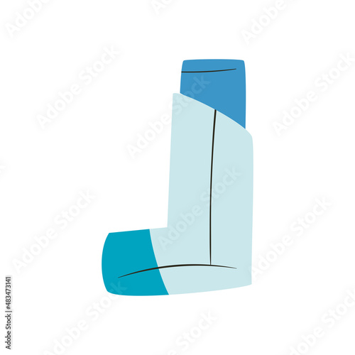 blue asthma inhaler