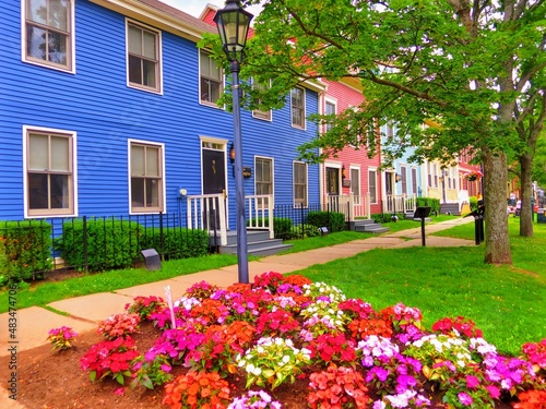 Colorful Houses on a Street