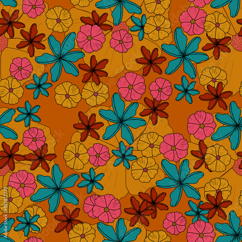 Mini Retro Floral Pattern
