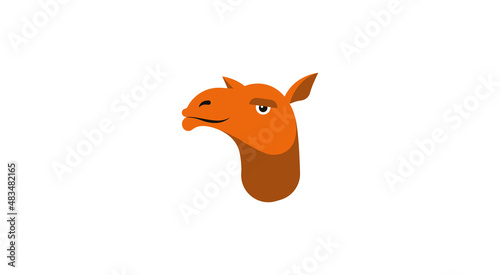 Camel face vector isolated icon. Emoji illustration. Camel vector emoticon