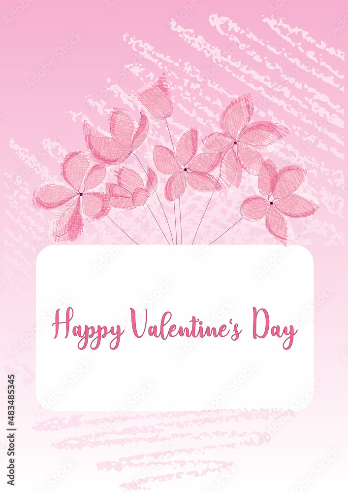 Valentine's day flower card