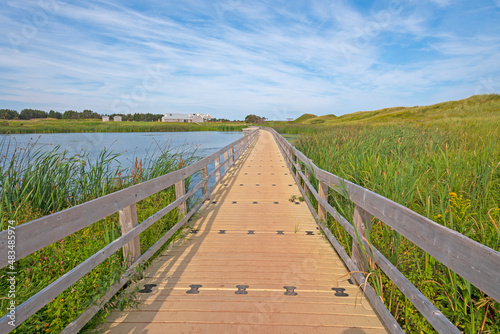 Boardwalk Across a Wetland Pond