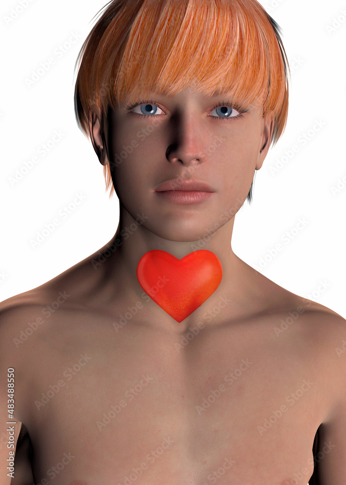 Having my heart in my throat - 3D Having my heart in my throat - 3D