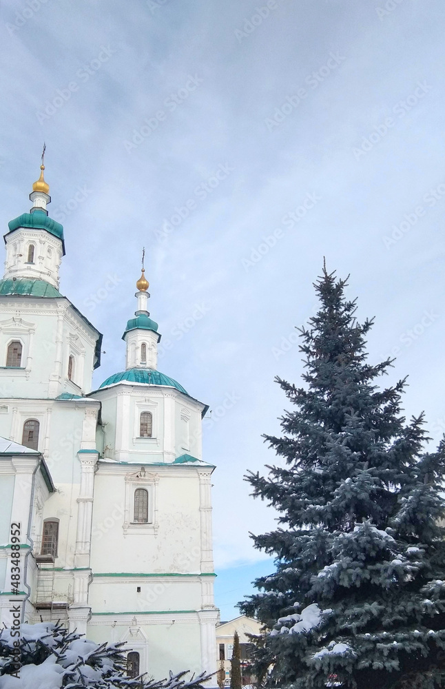 Church and sky