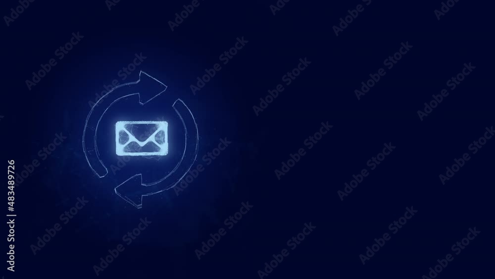 Outgoing and incoming message icon with plexus effect. Connected lines with dots. Lines plexus Outgoing and incoming message icon with plexus effect. Connected lines with dots. Lines plexus