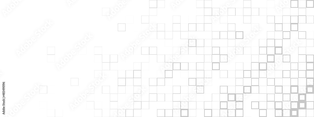 Obraz premium Abstract white background with gray dissolving mosaic