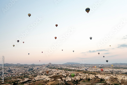 Colourful hot air balloons in Cappadocia