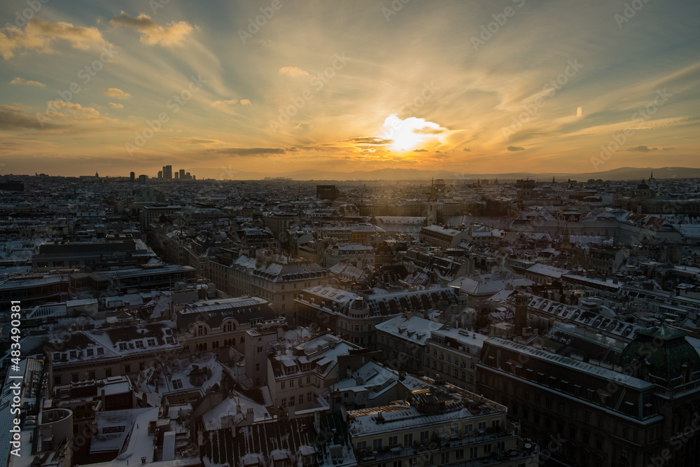 Sonnenuntergang in Wien
