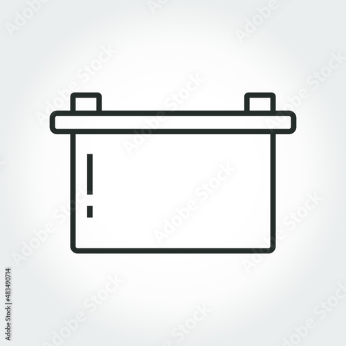 Car battery minimalistic simple icon
