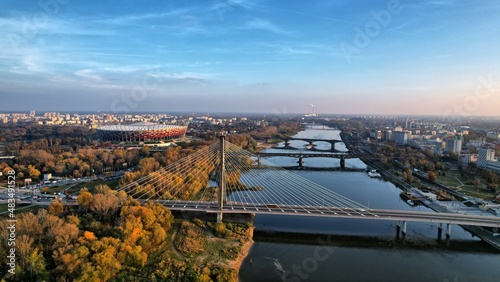 Stadion Narodowy nad rzeką Wisła w Warszawie © Travel Spot 