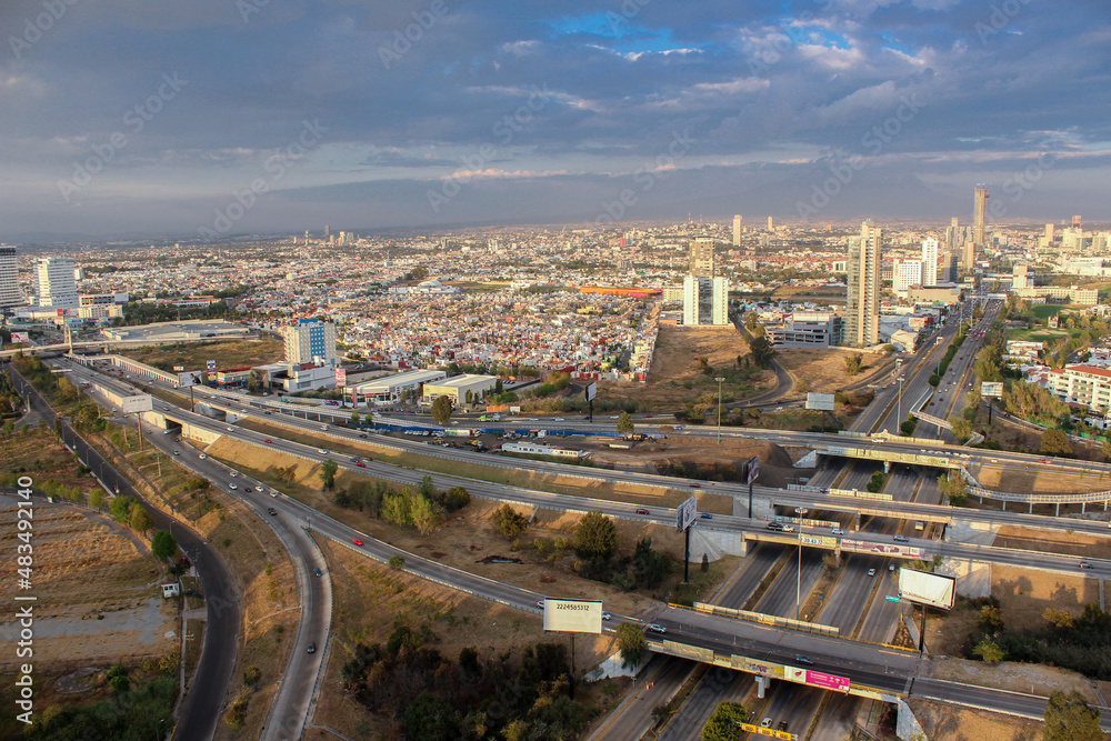 Fototapeta panoramica de la ciudad de puebla