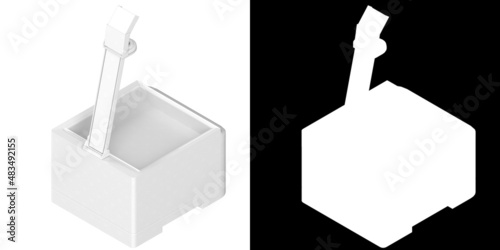 Canvastavla 3D rendering illustration of an overhead projector