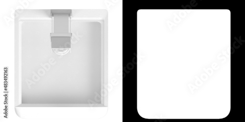 Canvastavla 3D rendering illustration of an overhead projector
