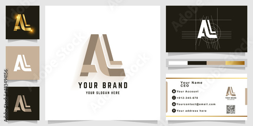 Letter A or AL monogram logo