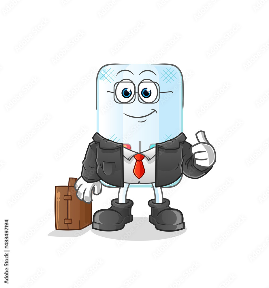 medicine office worker mascot. cartoon vector medicine office worker mascot. cartoon vector